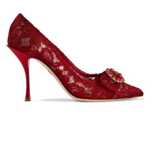 Dolce & Gabbana Shoes - DOLCE & GABBANA DÉCOLLETÉ RASO + PIZZO RAINBOW